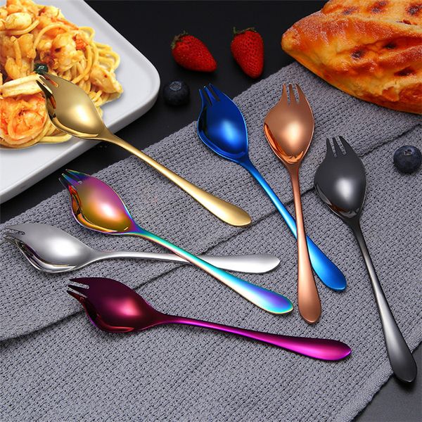 eat fork rainbow fork silverware creative 2 in 1 stainless steel 304 spork flatware on sale
eat fork rainbow fork silverware creative 2 in 1 stainless steel 304 spork flatware on sale