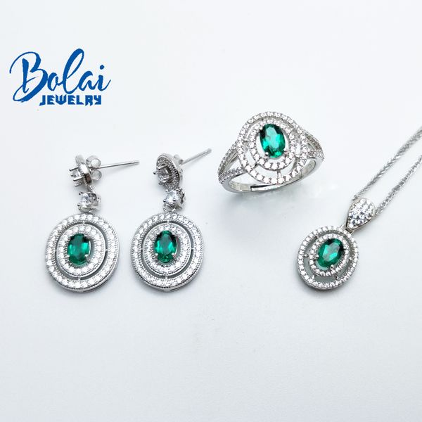 bolaijewelry, created green emerald oval 4*6mm jewelry 925 sterling silver fine jewelry for women gift, Black
bolaijewelry, created green emerald oval 4*6mm jewelry 925 sterling silver fine jewelry for women gift, Black