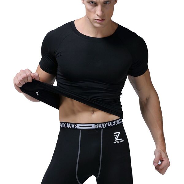 fashion- shipping men's basketball training sports tights men's summer breathable and quick-drying running short sleeve tees t-shi, White;black
fashion- shipping men's basketball training sports tights men's summer breathable and quick-drying running short sleeve tees t-shi, White;black