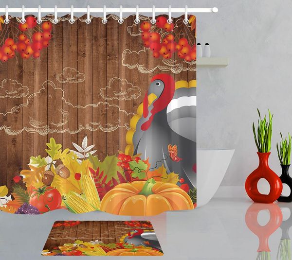 thanksgiving turkey pumpkin and corn harvest autumn shower curtain bathroom bathtub decor curtains polyester waterproof fabric
thanksgiving turkey pumpkin and corn harvest autumn shower curtain bathroom bathtub decor curtains polyester waterproof fabric