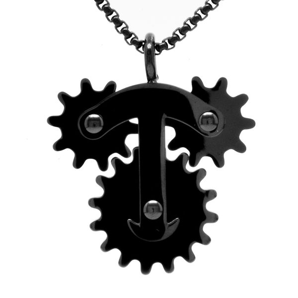 316l stainless steel new glossy rotating 3 gear combination titanium steel pendant rock gear men's pendant necklace, Silver
316l stainless steel new glossy rotating 3 gear combination titanium steel pendant rock gear men's pendant necklace, Silver