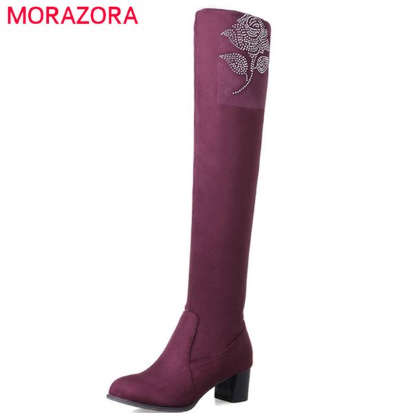 morazora 2020 new arrival boots women slip on simple thigh high boots flock elegant solid color high heels shoes long, Black
morazora 2020 new arrival boots women slip on simple thigh high boots flock elegant solid color high heels shoes long, Black
