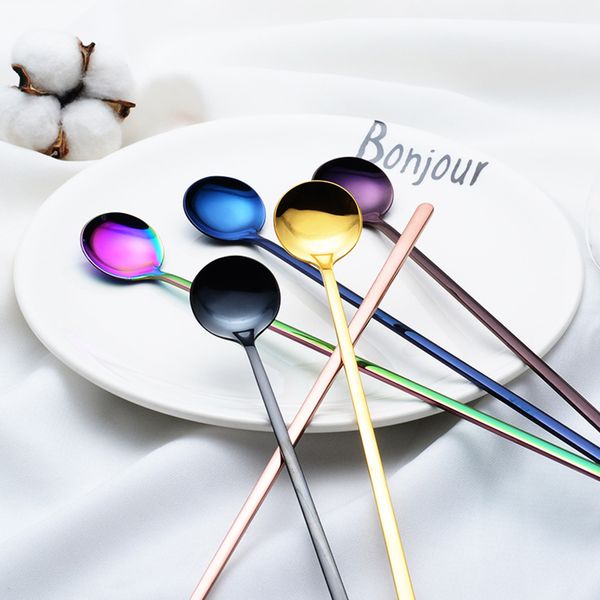 semai stainless steel colorful spoon with long handle rainbow mixing spoons ice cream spoon dessert and drinking tools
semai stainless steel colorful spoon with long handle rainbow mixing spoons ice cream spoon dessert and drinking tools