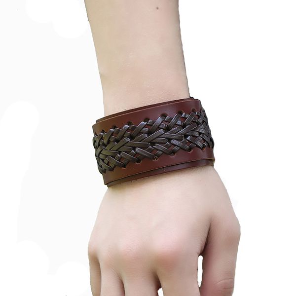 2019 hand made black brown elegant temperament simple fashion weaving wide leather charm bracelet women men christmas gift
2019 hand made black brown elegant temperament simple fashion weaving wide leather charm bracelet women men christmas gift