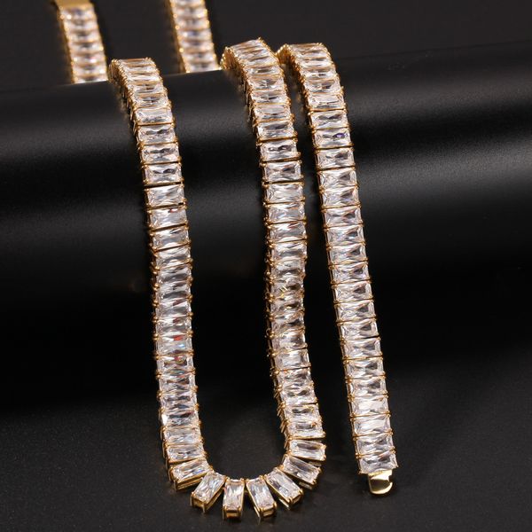 hip hop necklaces luxury jewelry stainless steel inlaid square zircon simple collar single row necklace women men wedding gift, Silver
hip hop necklaces luxury jewelry stainless steel inlaid square zircon simple collar single row necklace women men wedding gift, Silver