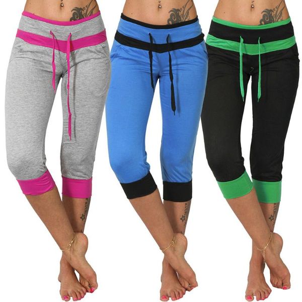 3/4 capri pants jogging sports leggings women fitness slim gym yoga pants, White;red
3/4 capri pants jogging sports leggings women fitness slim gym yoga pants, White;red