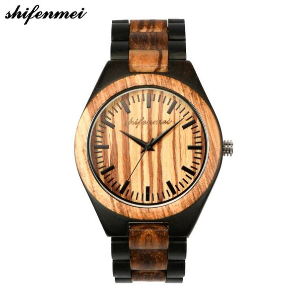 shifenmei 2019 business wood watch men analog quartz handmade wooden watches male wristwatches, Slivery;brown
shifenmei 2019 business wood watch men analog quartz handmade wooden watches male wristwatches, Slivery;brown