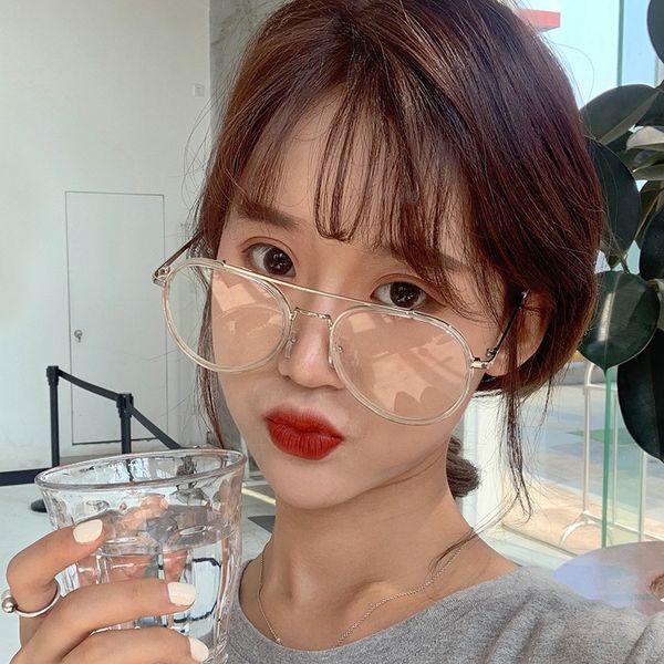 2020 glasses glasses fashion toad men's literary frame women's big frame round face plain mirror, Silver
2020 glasses glasses fashion toad men's literary frame women's big frame round face plain mirror, Silver