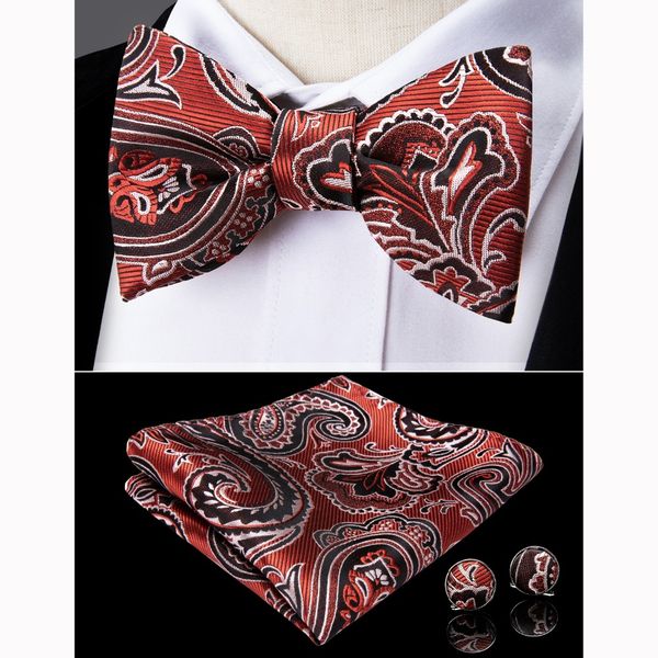 dibangu red paisley silk hand made men butterfly self bow tie bowtie pocket square handkerchief hanky set for men gift lh-075, Black;gray
dibangu red paisley silk hand made men butterfly self bow tie bowtie pocket square handkerchief hanky set for men gift lh-075, Black;gray