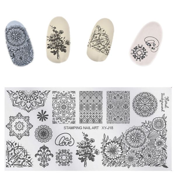 16 pcs xy-j styles nail stamping plates stainless steel plate image diy manicure printing template plate tool, White
16 pcs xy-j styles nail stamping plates stainless steel plate image diy manicure printing template plate tool, White