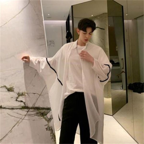 summer stand collar sunscreen fashion men trench loose batwing sleeve coat streetwear hip hop homme windbreaker, Tan;black
summer stand collar sunscreen fashion men trench loose batwing sleeve coat streetwear hip hop homme windbreaker, Tan;black