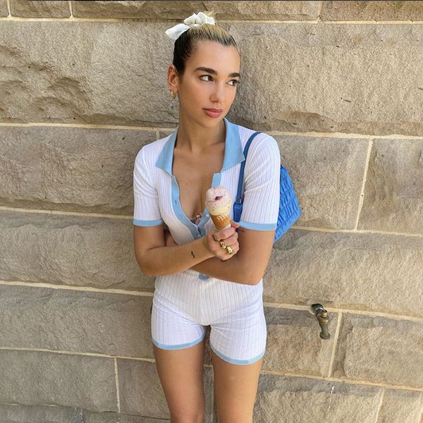 single-breasted blue striped patchwork white rib fabric women playsuits rompers body suits 2020 womens fashion collection, Black;white
single-breasted blue striped patchwork white rib fabric women playsuits rompers body suits 2020 womens fashion collection, Black;white