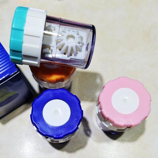 contact lens cleaner case box manual rotation type plastic container storage holder for travel h9, Silver
contact lens cleaner case box manual rotation type plastic container storage holder for travel h9, Silver