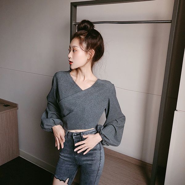 с длинным рукавом vintage v-образным вырезом фонарь crop top bodycon короткие футболки женщины футболка tee velvet мода solid gray tracksuit, White
с длинным рукавом vintage v-образным вырезом фонарь crop top bodycon короткие футболки женщины футболка tee velvet мода solid gray tracksuit, White