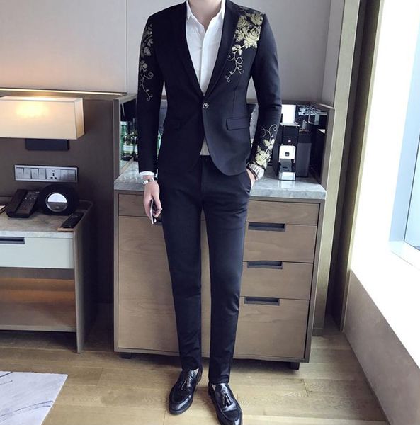 gold flower print one button blazer jacket men 2019 brand new party wedding festival stylish slim suit blazer men costume homme, White;black
gold flower print one button blazer jacket men 2019 brand new party wedding festival stylish slim suit blazer men costume homme, White;black