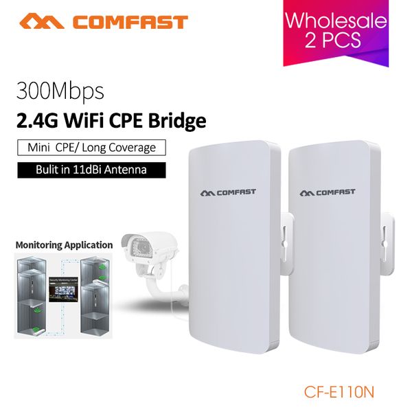 2pcs long range 1-3km wifi router 2.4ghz 300mbps wireless router outdoor wifi cpe bridge access point extender cf-110n
2pcs long range 1-3km wifi router 2.4ghz 300mbps wireless router outdoor wifi cpe bridge access point extender cf-110n