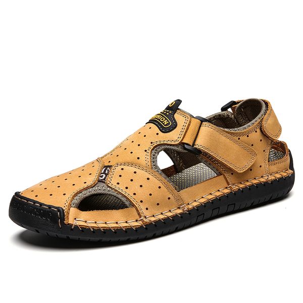 2020 sandals man summer ouitdoor style genuine leather beach casual male fisherman walking comfortable shoes, Black
2020 sandals man summer ouitdoor style genuine leather beach casual male fisherman walking comfortable shoes, Black