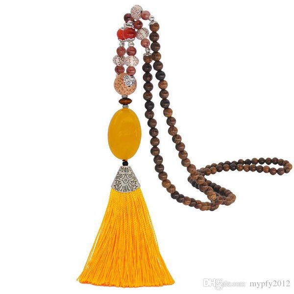 new bohemian wood beads chain natural stone long necklaces for women colorful cotton fringe tassel necklace, Silver
new bohemian wood beads chain natural stone long necklaces for women colorful cotton fringe tassel necklace, Silver