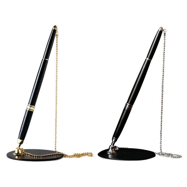 classic metal ballpoint pen secure chain attached base stand desk office counter signature pens stationery gift h7ec, Blue;orange
classic metal ballpoint pen secure chain attached base stand desk office counter signature pens stationery gift h7ec, Blue;orange