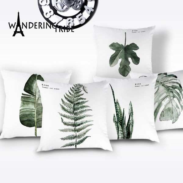 

plant throw pillow covers leaves cushions tropical decor pillows for couch case on the pillow summer not ended cover cushion