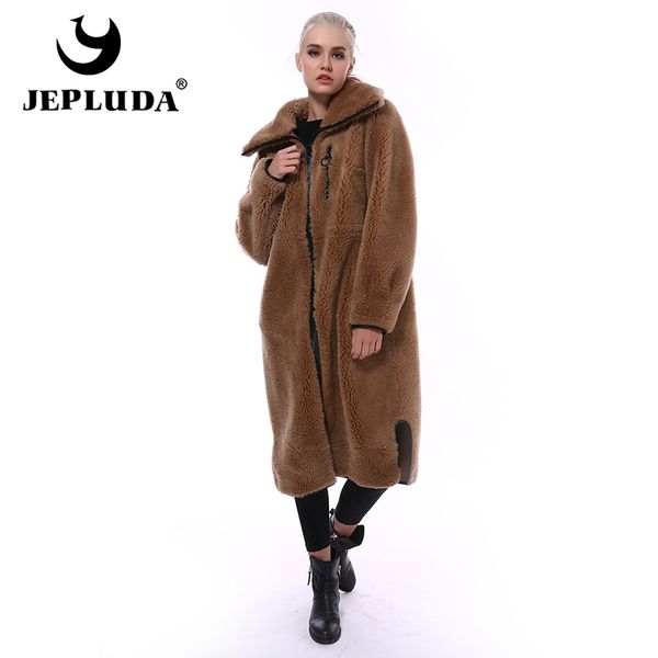 jepluda new style teddy bear natural wool blends coat long zipper real fur coat women winter sheep fur warm real jacket, Black
jepluda new style teddy bear natural wool blends coat long zipper real fur coat women winter sheep fur warm real jacket, Black