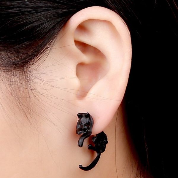 fashion jewelry long tail small leopard cat pierced black stud earrings women's jewelry accessories, Golden;silver
fashion jewelry long tail small leopard cat pierced black stud earrings women's jewelry accessories, Golden;silver