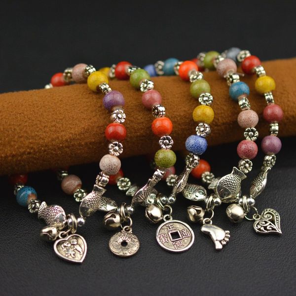 miaoyin ceramic bracelet lucky luck ceramic bead bracelet colorful ceramic bead alloy tibetan silver bracelet wy1186, Golden;silver
miaoyin ceramic bracelet lucky luck ceramic bead bracelet colorful ceramic bead alloy tibetan silver bracelet wy1186, Golden;silver