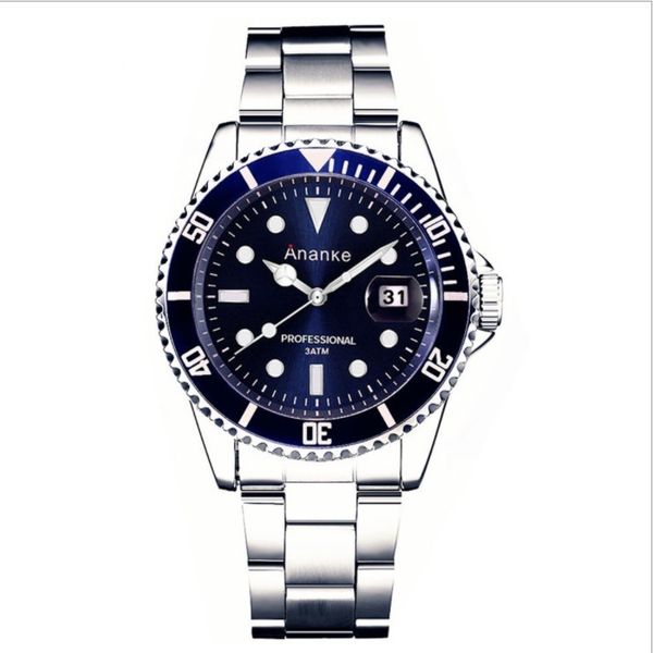 new quartz watch stainless steel calendar 30 meter waterproof watch luminous men's business watch, Slivery;brown
new quartz watch stainless steel calendar 30 meter waterproof watch luminous men's business watch, Slivery;brown