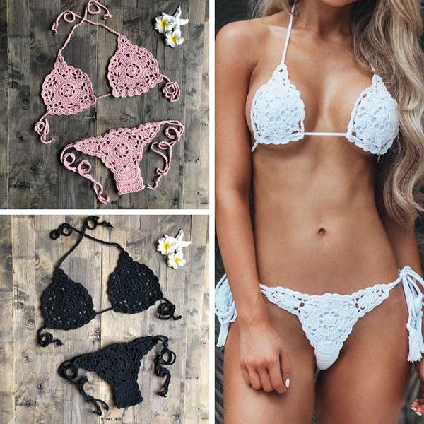 2020 bikini set women crochet swimsuit solid bikini backless swimwear low waist bathing suit female brazilian, White;black
2020 bikini set women crochet swimsuit solid bikini backless swimwear low waist bathing suit female brazilian, White;black