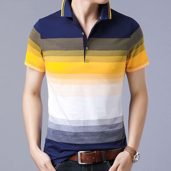 striped men's shirts 2019 short sleeve turn down collar golf shirt men cotton brand soft casual shirts polos, White;black
striped men's shirts 2019 short sleeve turn down collar golf shirt men cotton brand soft casual shirts polos, White;black