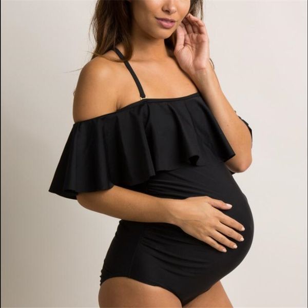pregnant women solid color lotus leaf one-piece bikini beach swimsuit pregnancy bathwear beach suspenders/tube swimwear, White
pregnant women solid color lotus leaf one-piece bikini beach swimsuit pregnancy bathwear beach suspenders/tube swimwear, White