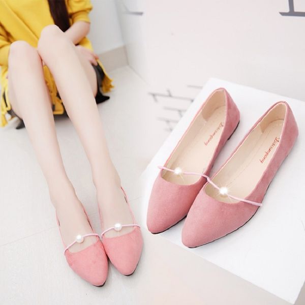 2019 spring and autumn new pointed flat with pearl single shoes female wild flat peas women's shoes, Black
2019 spring and autumn new pointed flat with pearl single shoes female wild flat peas women's shoes, Black