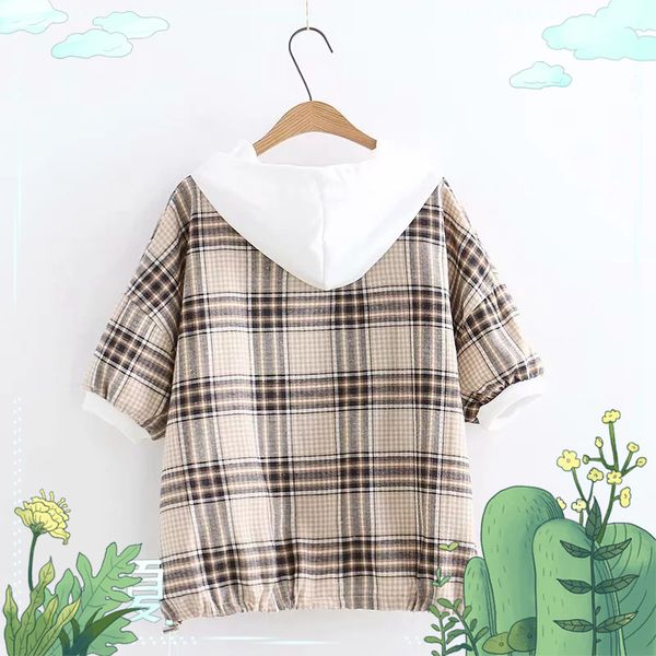 korean-style college style hipster casual mixed colors plaid printed solid color short sleeve hoodie 2019 spring and summer new, Black
korean-style college style hipster casual mixed colors plaid printed solid color short sleeve hoodie 2019 spring and summer new, Black