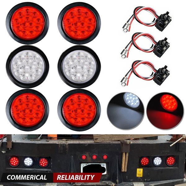 2 pcs 4 inch white 12-leds round tail light backup reverse lamp clear lens for rv trailer turn signal light
2 pcs 4 inch white 12-leds round tail light backup reverse lamp clear lens for rv trailer turn signal light