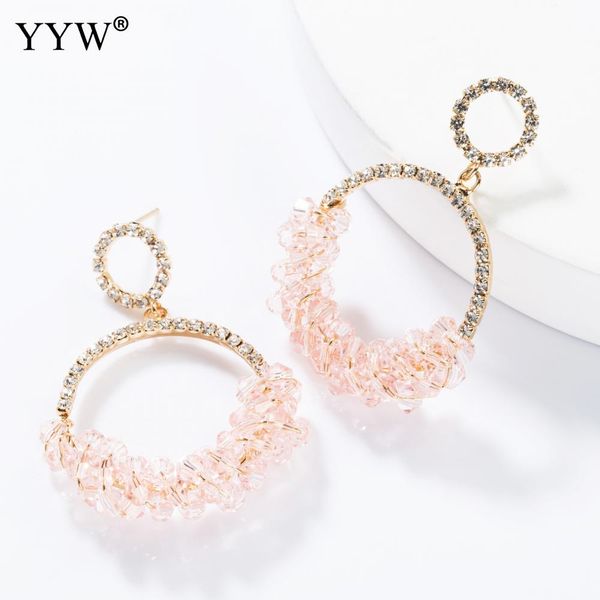 elegant crystal earrings round gold earrings with rhinestone wedding party for woman pendientes mujer moda 2019, Silver
elegant crystal earrings round gold earrings with rhinestone wedding party for woman pendientes mujer moda 2019, Silver