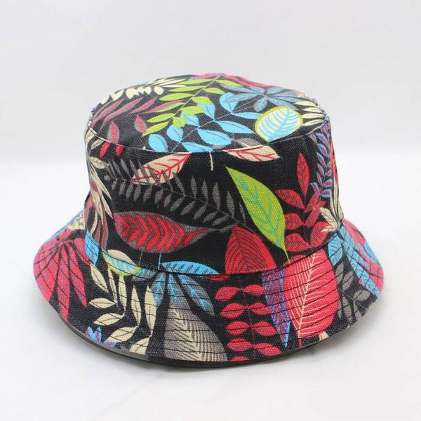 flower print bucket hat fisherman hat outdoor travel sun cap hats for men and women 281