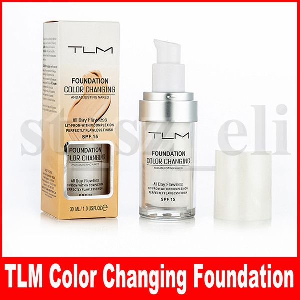

tlm flawless color changing foundation warm skin tone colour face makeup base nude facial moisturizing liquid cover concealer