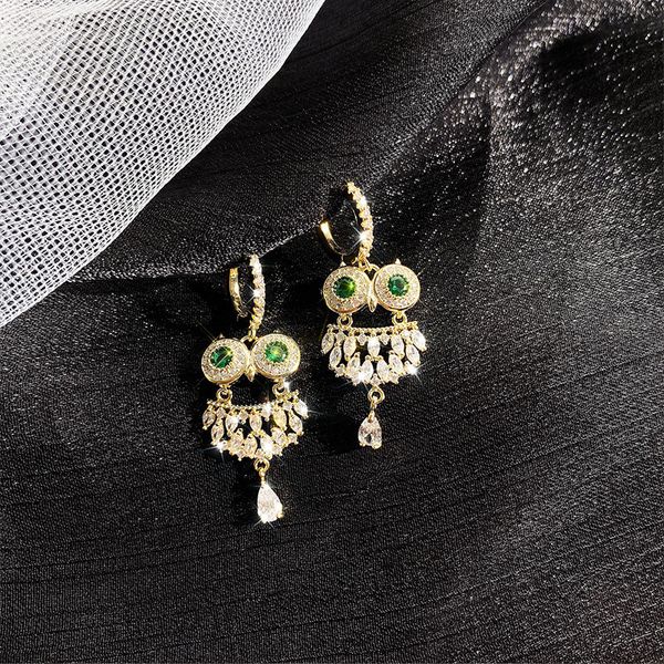 fyuan new owl green crystal drop earrings for women shiny rhinestone dangle earrings fashion party jewelry gifts, Silver
fyuan new owl green crystal drop earrings for women shiny rhinestone dangle earrings fashion party jewelry gifts, Silver