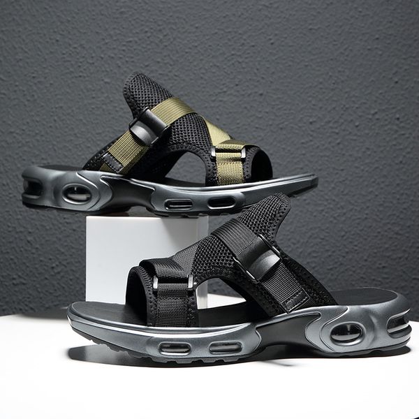 bo qin 2019 summer men's mesh + webbing fashion man casual men's slippers peep-toe shoes, Black
bo qin 2019 summer men's mesh + webbing fashion man casual men's slippers peep-toe shoes, Black