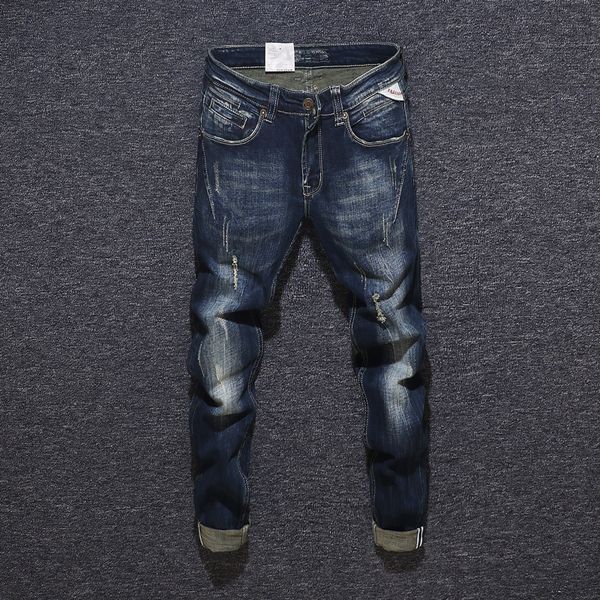 fashion streetwear men jeans black blue slim fit spliced designer ripped jeans men denim pants italian vintage ripped
fashion streetwear men jeans black blue slim fit spliced designer ripped jeans men denim pants italian vintage ripped