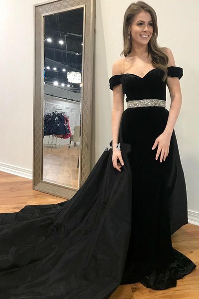 menoqo off the shoulder black prom dresses sweetheart beaded sash satin v backless ruched elegant evening gowns formal prom dresses, Black;red
menoqo off the shoulder black prom dresses sweetheart beaded sash satin v backless ruched elegant evening gowns formal prom dresses, Black;red