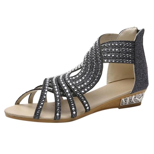 sagace summer wedge women sandals open toe gladiator sandals zipper casual rhinestones for women's shoes plus size 36-43
sagace summer wedge women sandals open toe gladiator sandals zipper casual rhinestones for women's shoes plus size 36-43