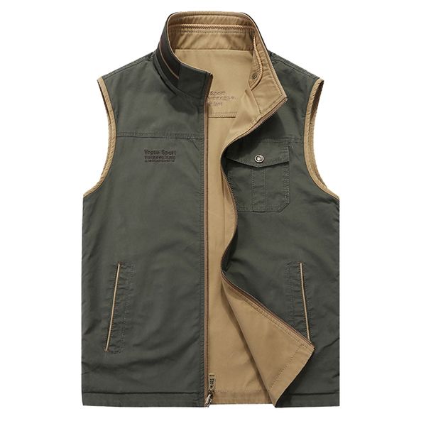 2019 brand men vest male multi-pocket double-side wear casual vest cotton homme plus size 5xl chaleco hombre, Black;white
2019 brand men vest male multi-pocket double-side wear casual vest cotton homme plus size 5xl chaleco hombre, Black;white