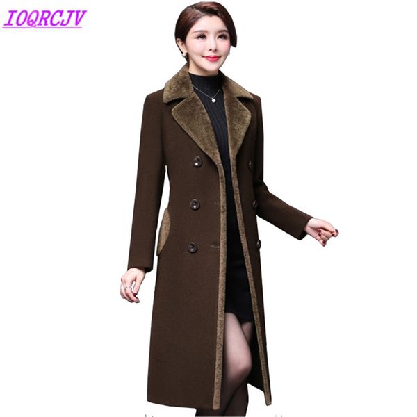 2018 autumn winter women's woolen jacket coats plus size middle aged female woolen cloth outerwear thick warm coats ioqrcjv q011, Black
2018 autumn winter women's woolen jacket coats plus size middle aged female woolen cloth outerwear thick warm coats ioqrcjv q011, Black