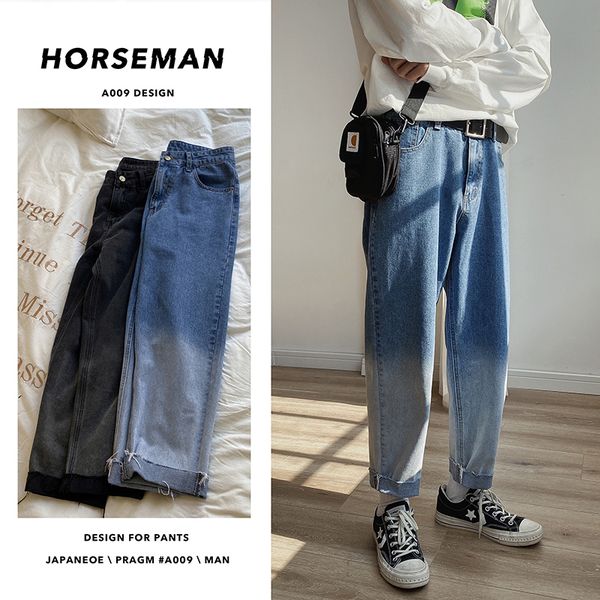 gradient jeans men's fashion washed retro casual jean pants men streetwear wild loose hip hop straight denim trousers mens -5xl, Blue
gradient jeans men's fashion washed retro casual jean pants men streetwear wild loose hip hop straight denim trousers mens -5xl, Blue