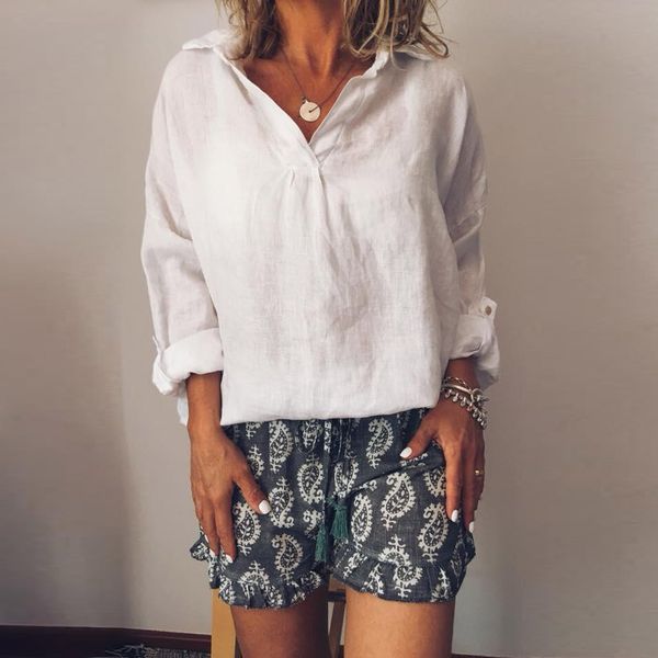plus size summer fashion solid cotton linen blouse casual ladies loose tee female women's long sleeve shirt blusas pullover, White
plus size summer fashion solid cotton linen blouse casual ladies loose tee female women's long sleeve shirt blusas pullover, White