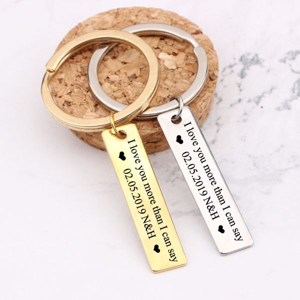 date and name customized key chains manwomen couples lover's keyring car bag keychain gift jewelry driver keys holder key tag, Silver
date and name customized key chains manwomen couples lover's keyring car bag keychain gift jewelry driver keys holder key tag, Silver