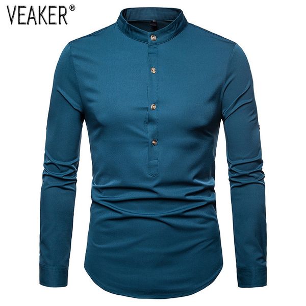 2018 autumn new men's silk satin shirts chinese style mandarin collar male long sleeve shirts men slim fit solid color shirt, White;black
2018 autumn new men's silk satin shirts chinese style mandarin collar male long sleeve shirts men slim fit solid color shirt, White;black