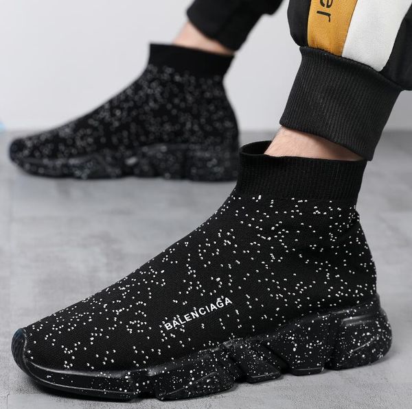 2020 balenciaga shoes sock shoes speed trainer black red triple black fashion socks sneaker trainer casual shoes