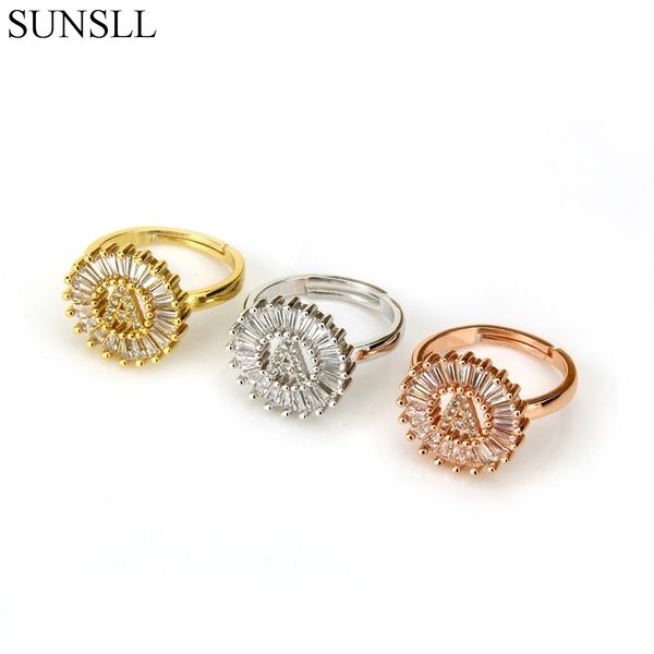 sunsll three color copper clear cubic zirconia a-z 26 letter round ajustable rings women's party fashion jewelry cobre cz anillo, Silver
sunsll three color copper clear cubic zirconia a-z 26 letter round ajustable rings women's party fashion jewelry cobre cz anillo, Silver